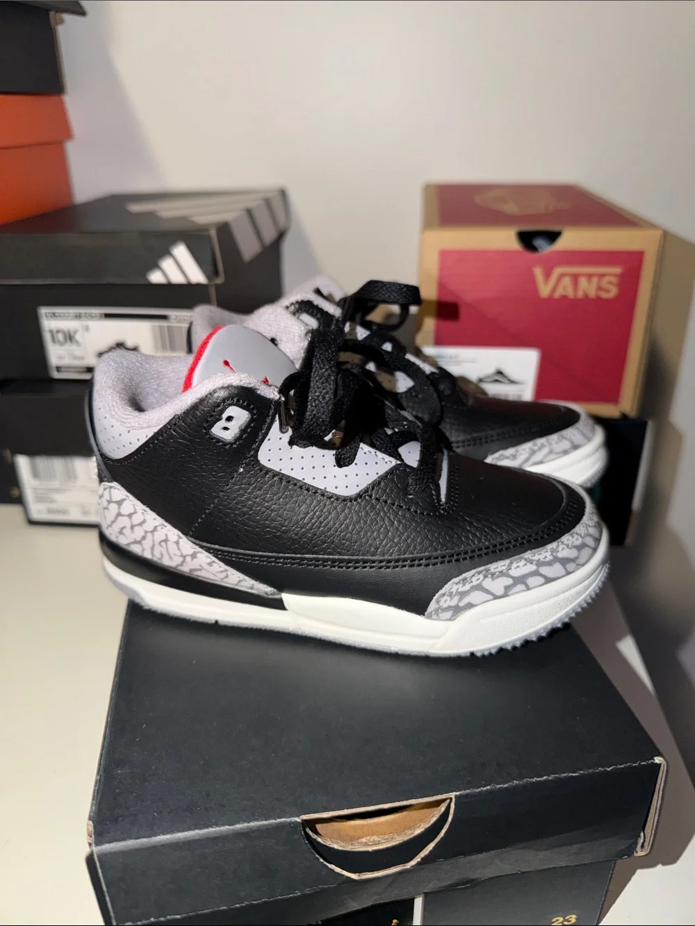 Jordan Kids Black and Gray Elephant Print Sneakers